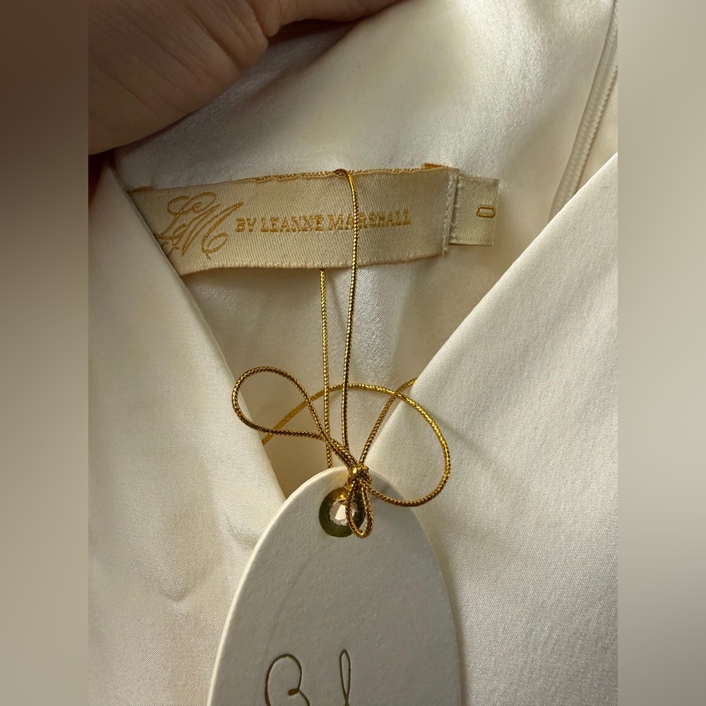 NWT- LEANNE‎ MARSHALL Elegant Ivory maxi Dress Size: 0 - Picture 5 of 16